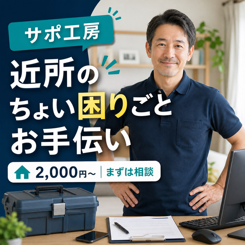 家具組み立てや機器設定など暮らしの困りごとサポート